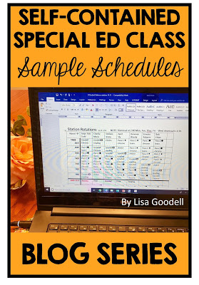 Special ed class schedule samples blog series