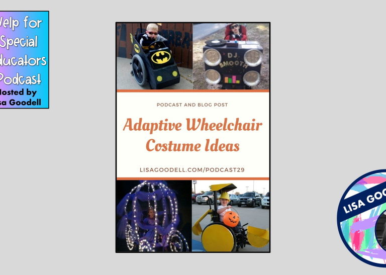Images with kids in adaptive wheelchair costumes including Batman, Cinderella, DeeJay, Bulldozer