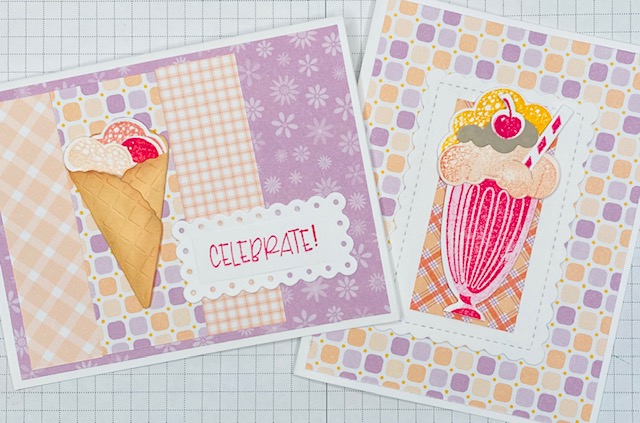 greeting cards with an ice cream theme